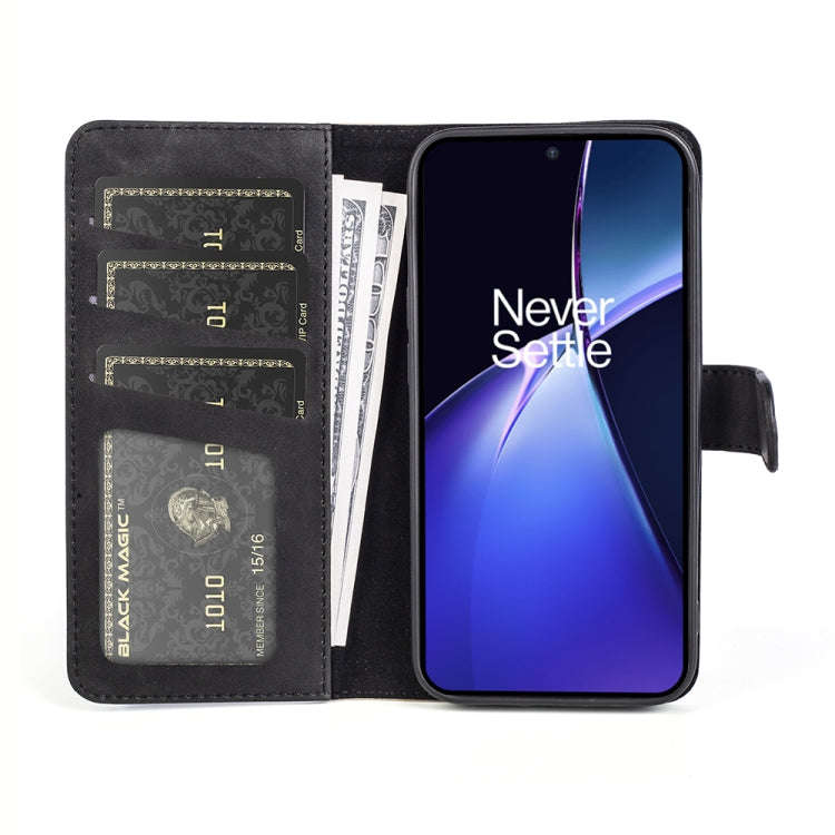 For OnePlus Nord CE4 Lite 5G Stitching Horizontal Flip Leather Phone Case(Black)