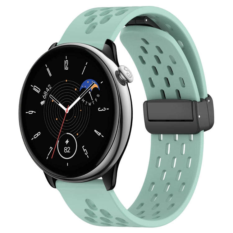 For Amazfit GTR Mini 20mm Folding Magnetic Clasp Silicone Watch Band(Water Duck)