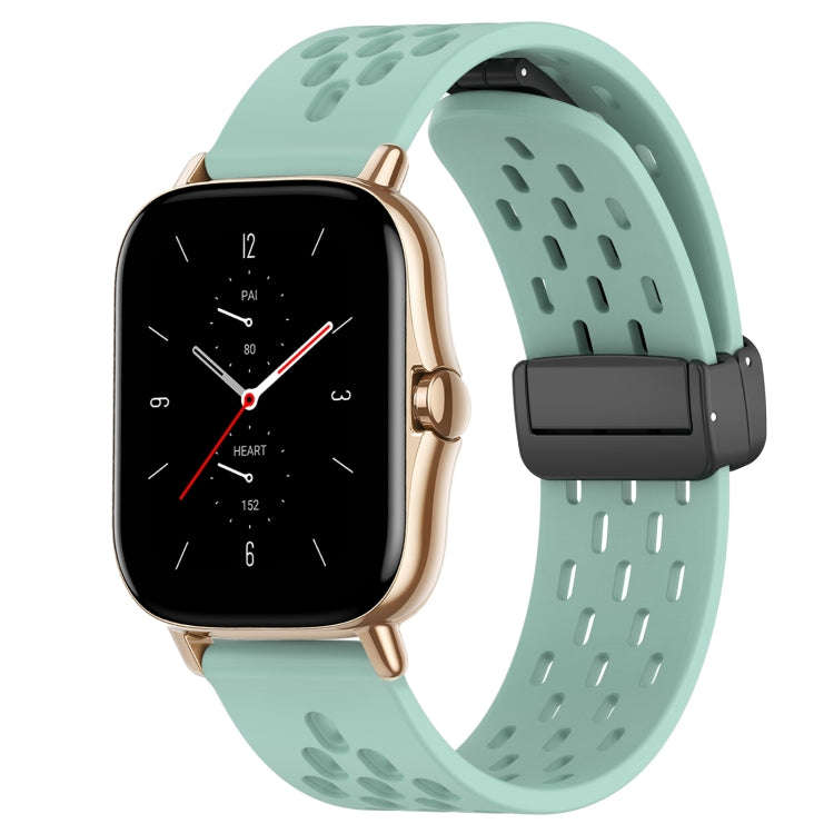 For Amazfit GTS 2 20mm Folding Magnetic Clasp Silicone Watch Band(Water Duck)