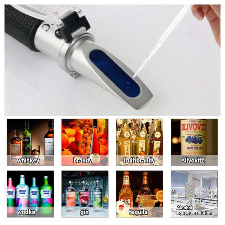 RZ116 Refractometer Alcohol Portable Automatic Digital Refractometer 0-80 Glycol Handheld Atc Bri...
