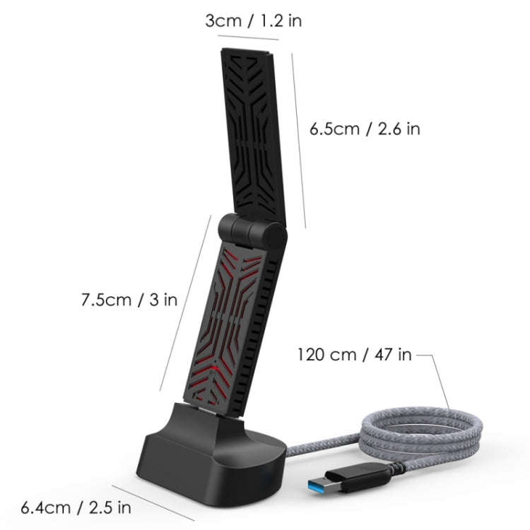 WAVLINK WN690A5D For PC AC1900M USB 3.0 Network Card 2.4GHz 5GHz Dual Band Wireless Adapter