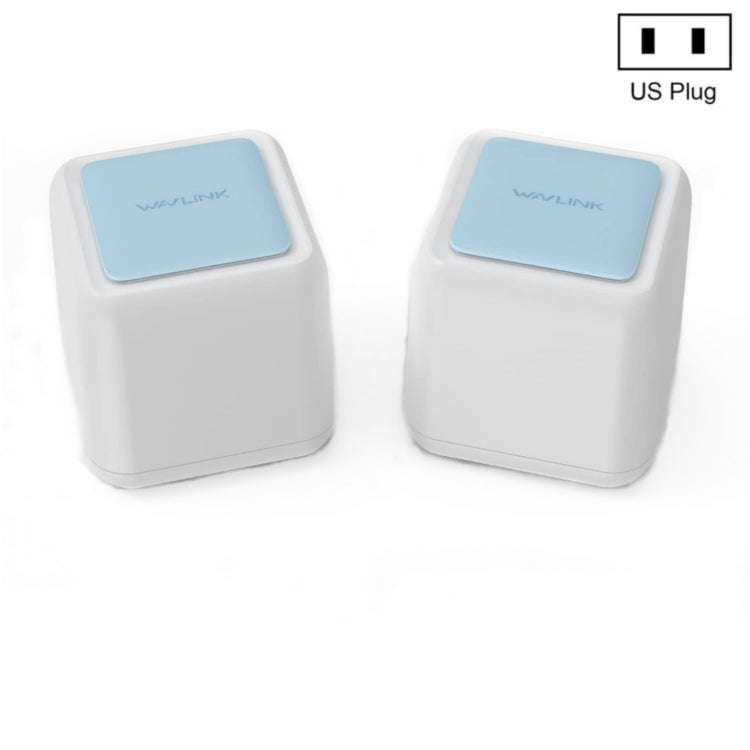 WAVLINK WN535M2 For Home Office 2pcs Mesh Wireless Router AC1200 Dual Band WiFi Signal Booster, P...