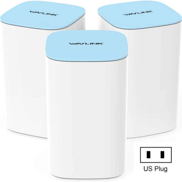 WAVLINK WN551K3 3pcs AC3000 WiFi Wireless Repeater Built-in Antenna Tri-Band Mesh Wireless Router...