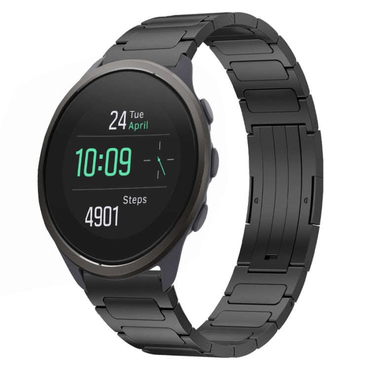 For SUUNTO 5 Peak 22mm I-Shaped Titanium Alloy Watch Band(Black)