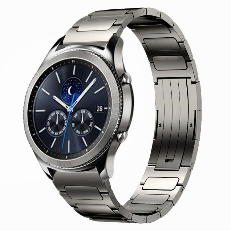 For Samsung Gear S3 Classic 22mm I-Shaped Titanium Alloy Watch Band(Grey)