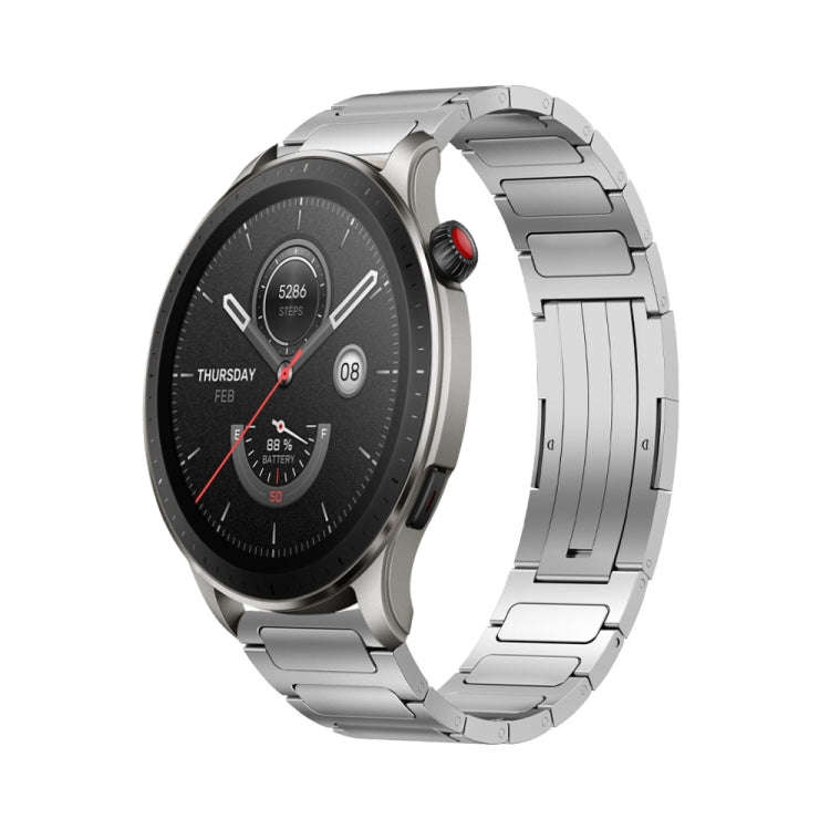 For Amazfit GTR 4 Pro 22mm I-Shaped Titanium Alloy Watch Band(Sliver)