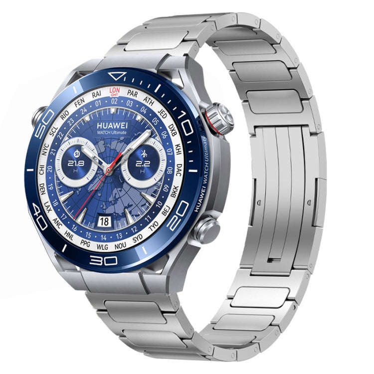 For Huawei Watch Ultimate 22mm I-Shaped Titanium Alloy Watch Band(Sliver)