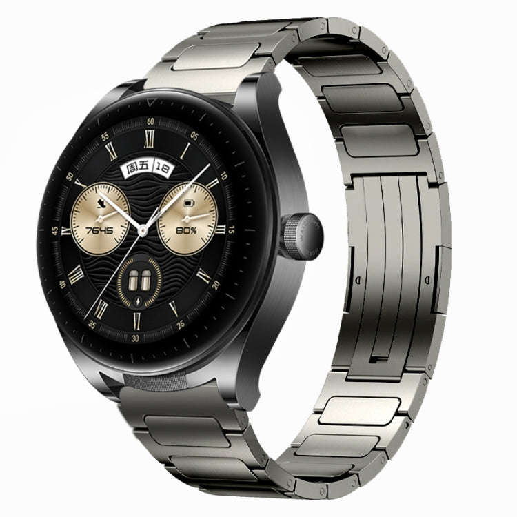 For Huawei Watch Buds 22mm I-Shaped Titanium Alloy Watch Band(Grey)