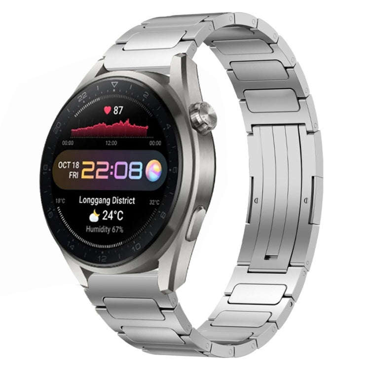 For Huawei Watch 3 Pro New 22mm I-Shaped Titanium Alloy Watch Band(Sliver)