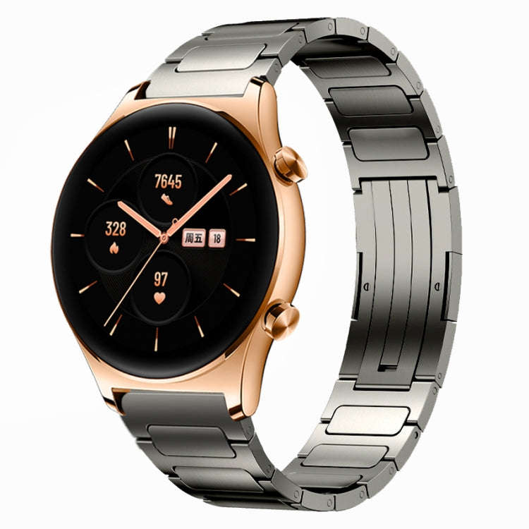 For Honor Watch GS 3 22mm I-Shaped Titanium Alloy Watch Band(Grey)
