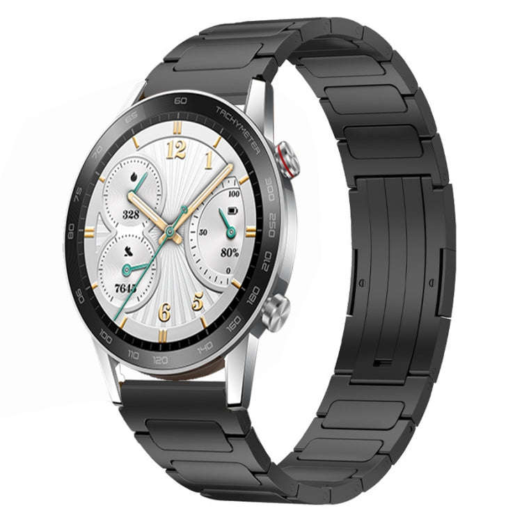 For Honor Watch GS 3i 22mm I-Shaped Titanium Alloy Watch Band(Black)