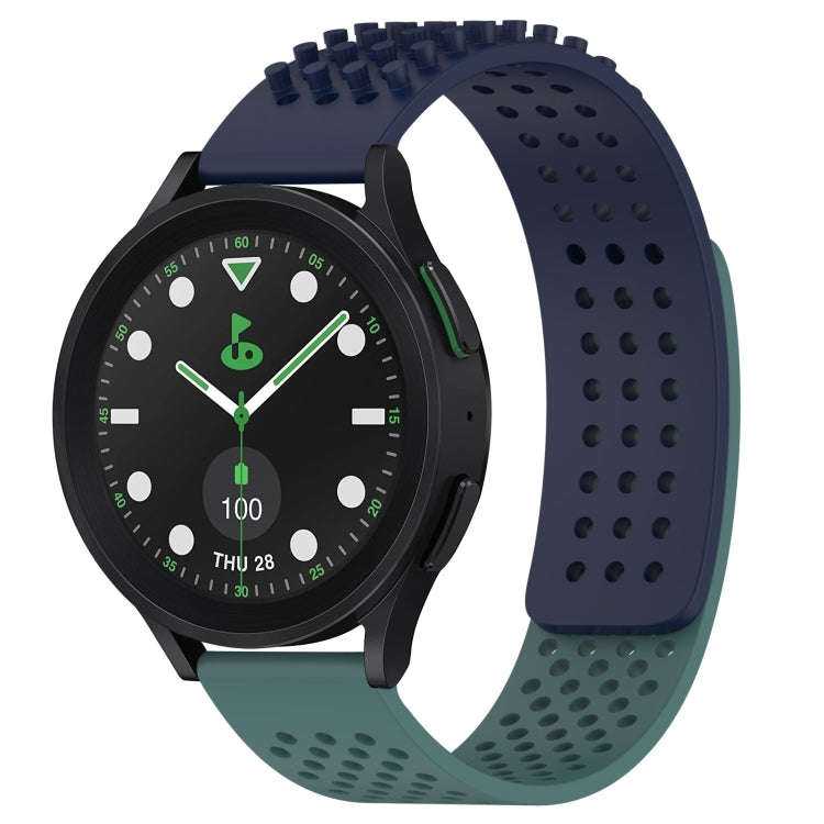 For Samsung Galaxy watch 5 Pro Golf Edition 20mm Holes Breathable 3D Dots Silicone Watch Band(Mid...