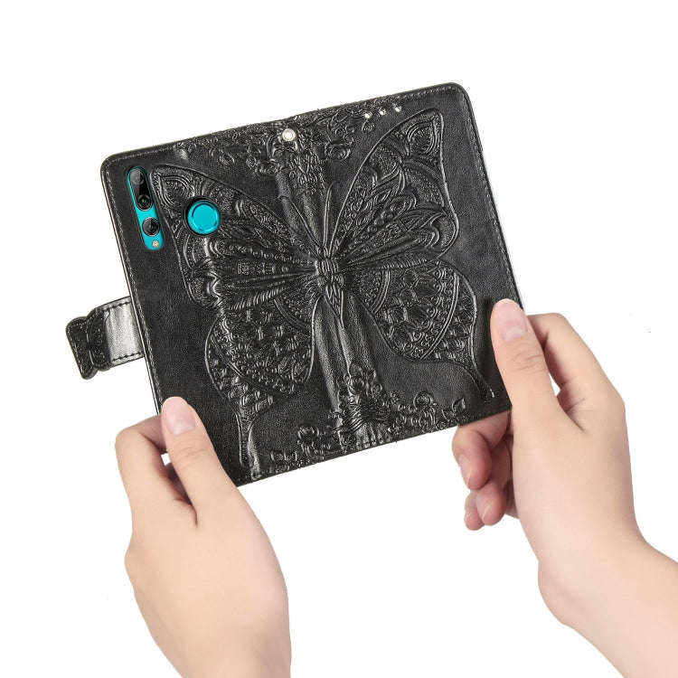 Butterfly Love Flowers Embossing Horizontal Flip Leather Case for Huawei Y9 Prime (2019), with Ho...