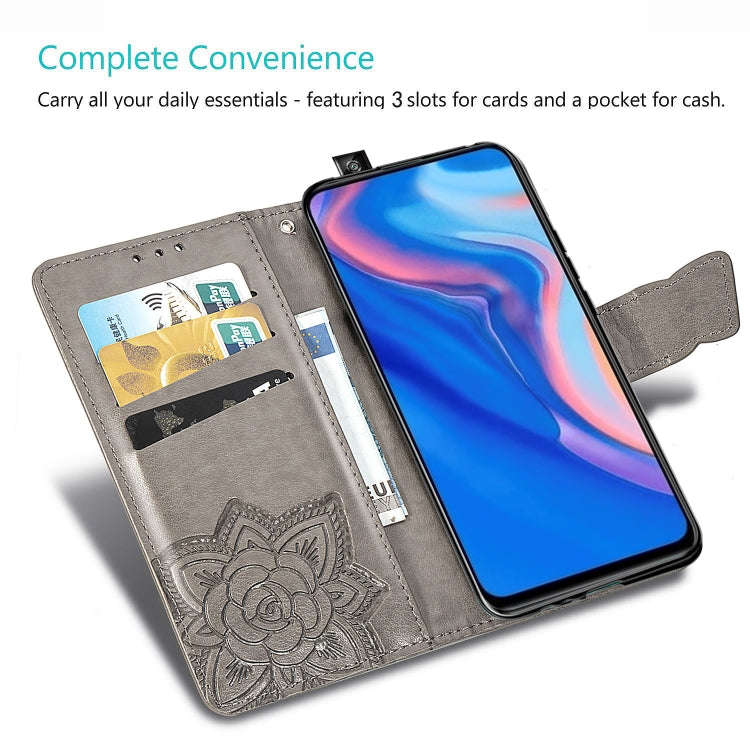 Butterfly Love Flowers Embossing Horizontal Flip Leather Case for Huawei Y9 Prime (2019), with Ho...
