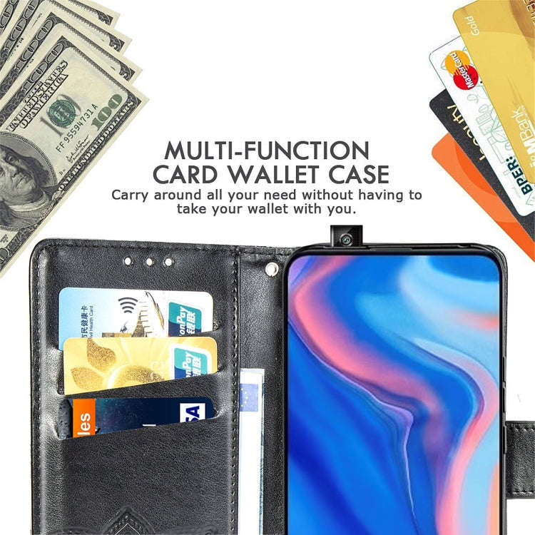 Butterfly Love Flowers Embossing Horizontal Flip Leather Case for Huawei Y9 Prime (2019), with Ho...