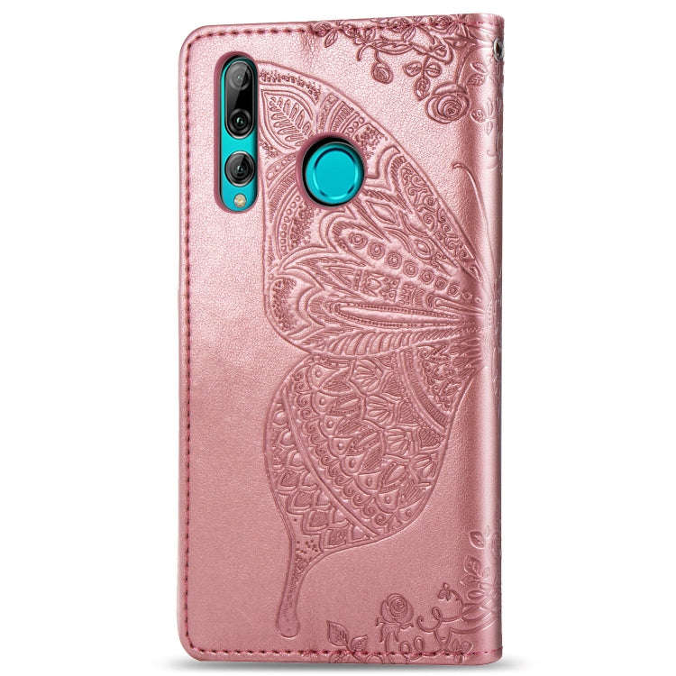 Butterfly Love Flowers Embossing Horizontal Flip Leather Case for Huawei Y9 Prime (2019), with Ho...