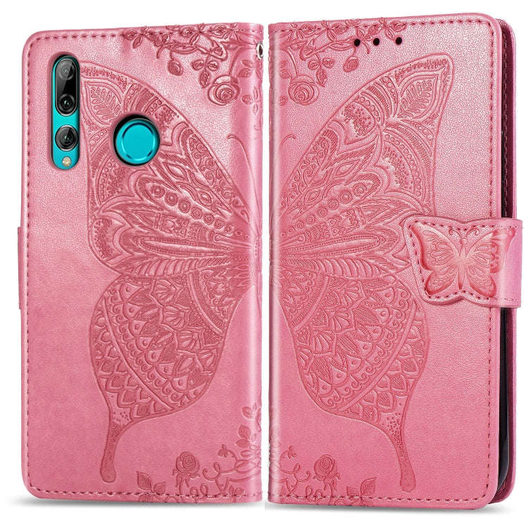 Butterfly Love Flowers Embossing Horizontal Flip Leather Case for Huawei Y9 Prime (2019), with Ho...