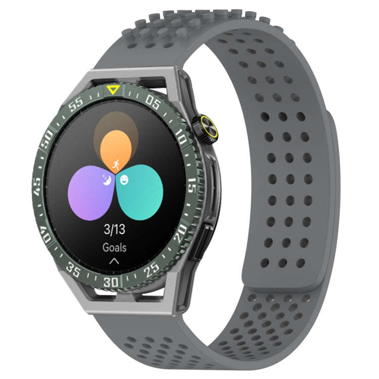 For Huawei Watch GT3 SE 22mm Holes Breathable 3D Dots Silicone Watch Band(Grey)