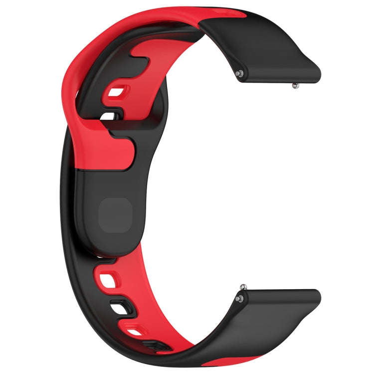 For Samsung Gear S3 Classic / Frontier 22mm Double Color Silicone Watch Band(Black+Red)