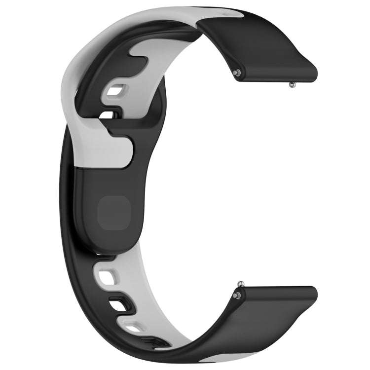For Samsung Gear S3 Classic / Frontier 22mm Double Color Silicone Watch Band(Black+Gray)