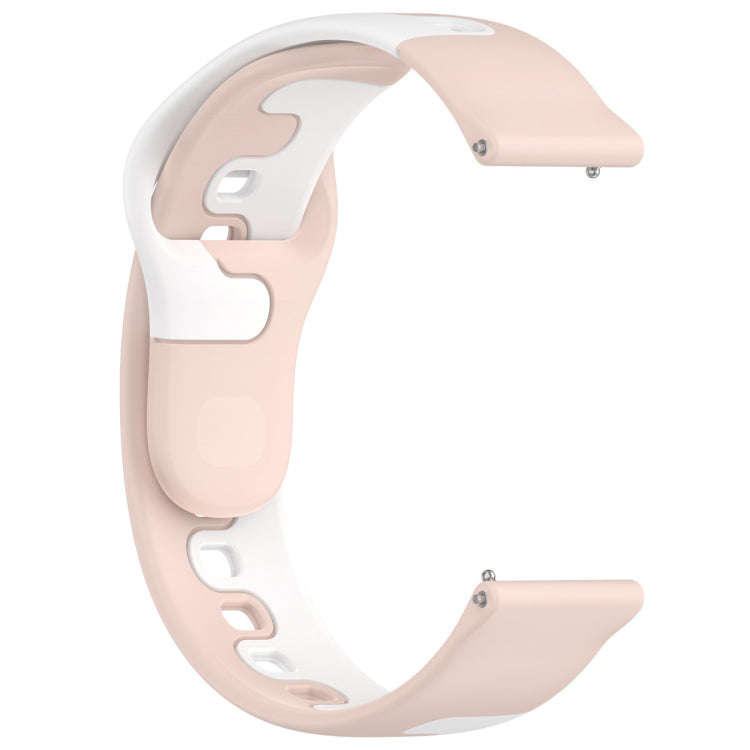 For Samsung Gear S3 Classic / Frontier 22mm Double Color Silicone Watch Band(Pink+White)
