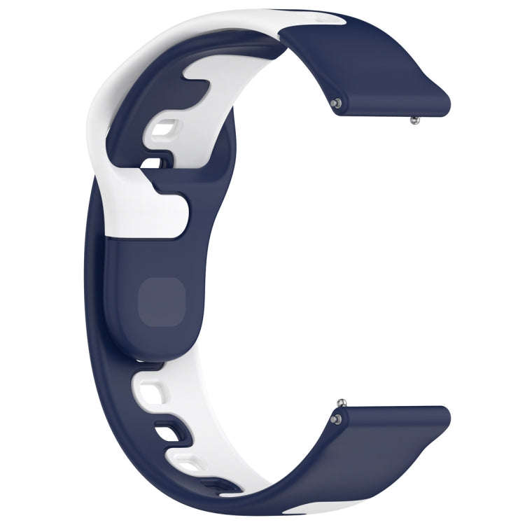 For Samsung Gear S3 Classic / Frontier 22mm Double Color Silicone Watch Band(Blue+White)