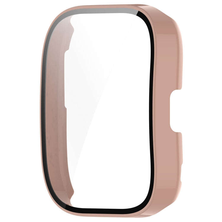 For Amazfit Bip 5 Tempered Film Integrated PC Watch Protective Case(Pink)