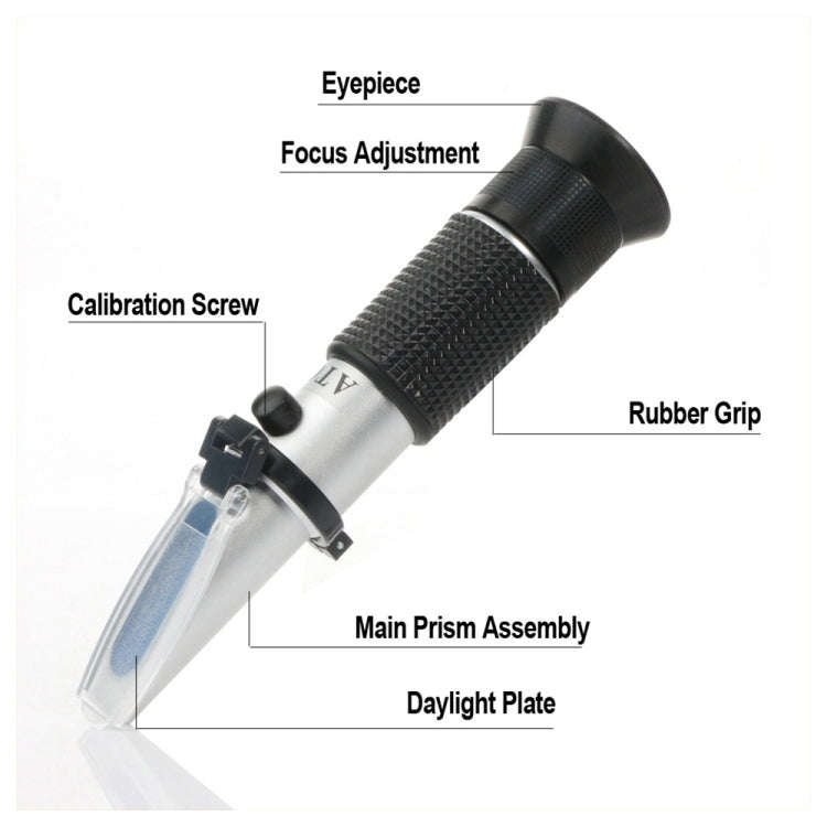 RZ121 Alcohol Refractometer Grape Wine Sugar Content 0~25% Alcohol Concentration 0~40% Brix Teste...