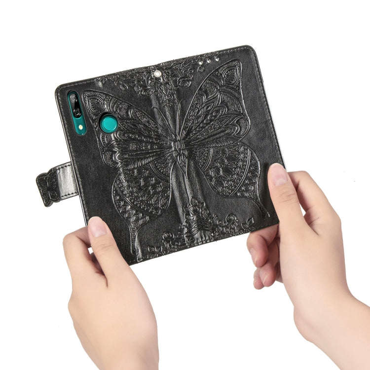 Butterfly Love Flowers Embossing Horizontal Flip Leather Case For Huawei P Smart Z with Holder & ...