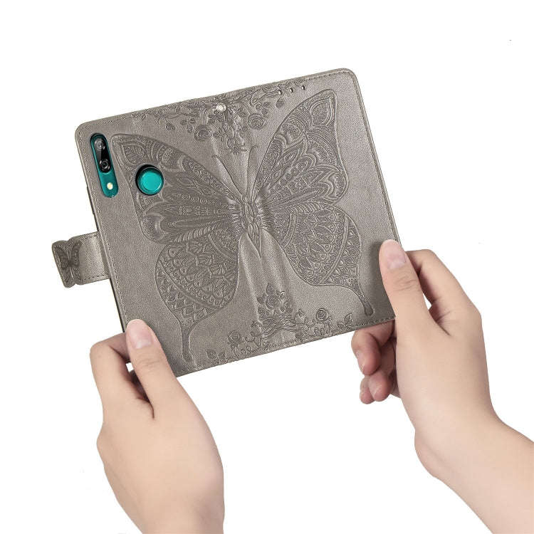 Butterfly Love Flowers Embossing Horizontal Flip Leather Case For Huawei P Smart Z with Holder & ...