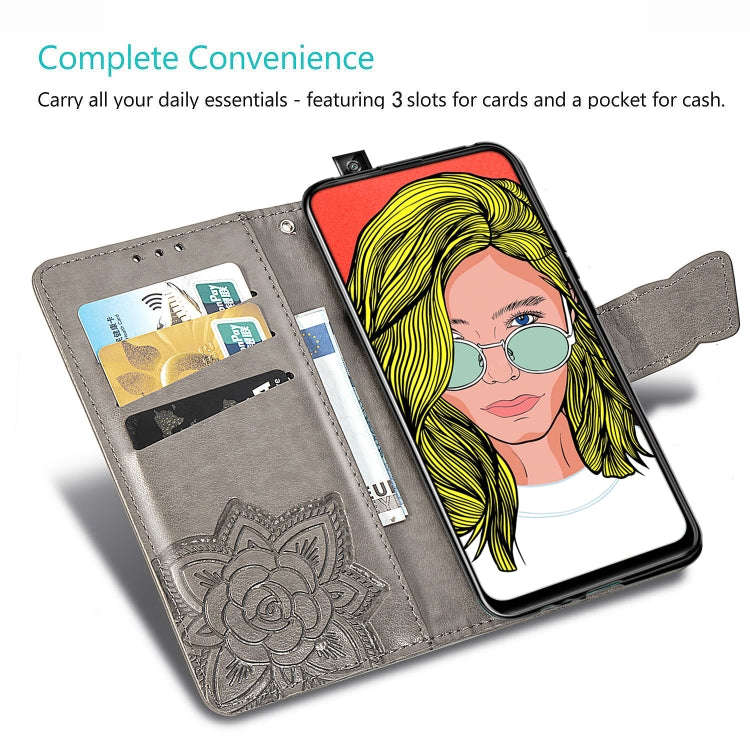 Butterfly Love Flowers Embossing Horizontal Flip Leather Case For Huawei P Smart Z with Holder & ...