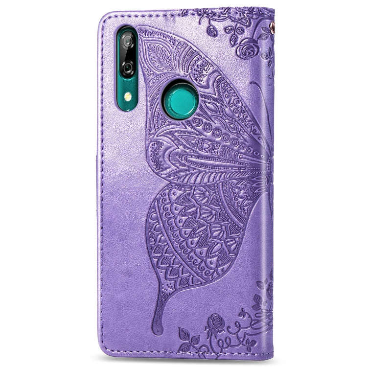Butterfly Love Flowers Embossing Horizontal Flip Leather Case For Huawei P Smart Z with Holder & ...