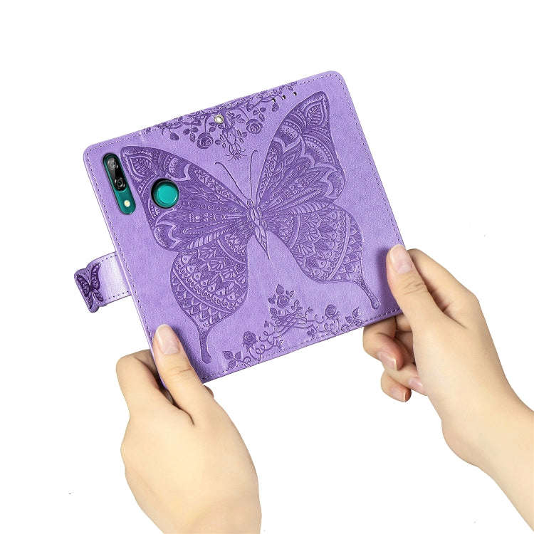 Butterfly Love Flowers Embossing Horizontal Flip Leather Case For Huawei P Smart Z with Holder & ...
