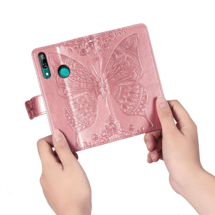 Butterfly Love Flowers Embossing Horizontal Flip Leather Case For Huawei P Smart Z with Holder & ...