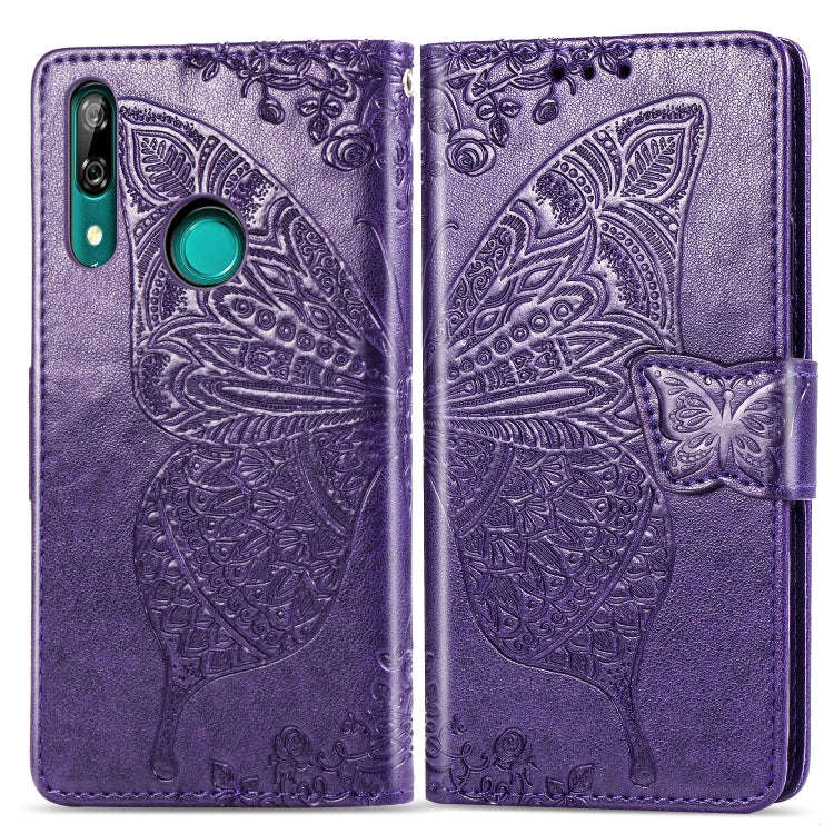 Butterfly Love Flowers Embossing Horizontal Flip Leather Case For Huawei P Smart Z with Holder & ...