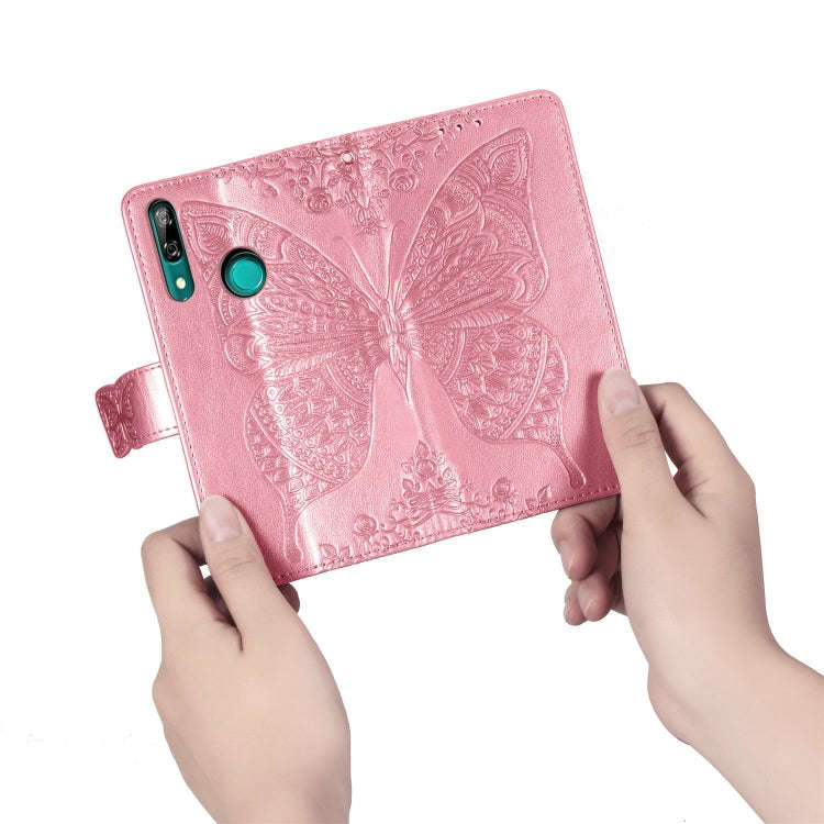 Butterfly Love Flowers Embossing Horizontal Flip Leather Case For Huawei P Smart Z with Holder & ...
