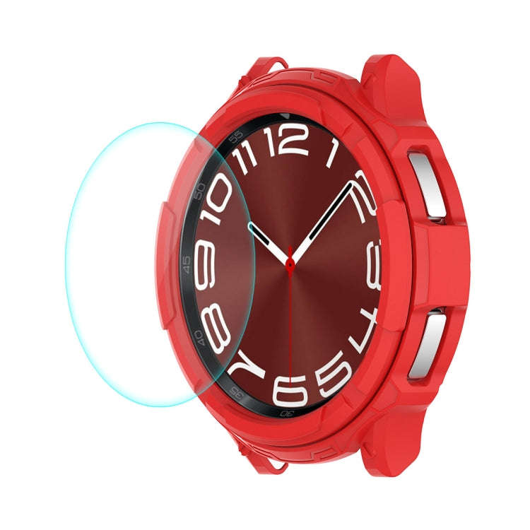 For Samsung Galaxy Watch6 Classic 47mm ENKAY Hat-Prince 2 in 1 TPU Armor Watch Case + 0.2mm 9H Te...