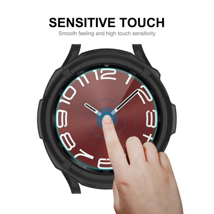For Samsung Galaxy Watch6 Classic 47mm ENKAY Hat-Prince 2 in 1 TPU Armor Watch Case + 0.2mm 9H Te...