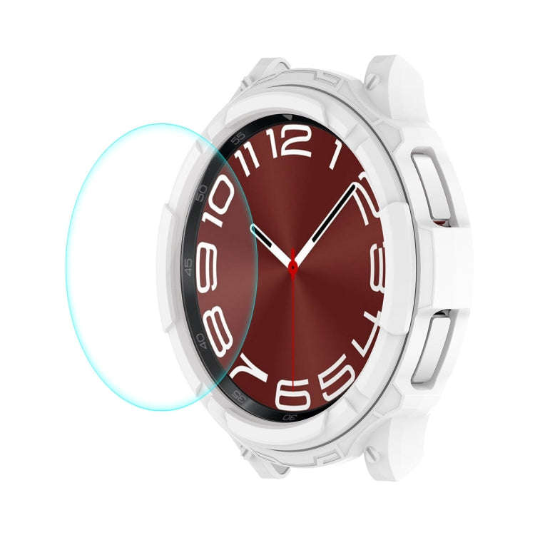 For Samsung Galaxy Watch6 Classic 43mm ENKAY Hat-Prince 2 in 1 TPU Armor Watch Case + 0.2mm 9H Te...