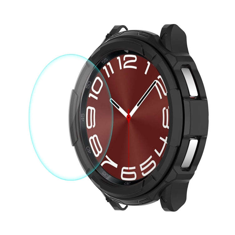 For Samsung Galaxy Watch6 Classic 43mm ENKAY Hat-Prince 2 in 1 TPU Armor Watch Case + 0.2mm 9H Te...