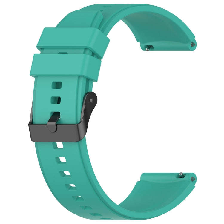 For OPPO Watch 4 Pro 22mm Solid Color Silicone Watch Band(Teal)