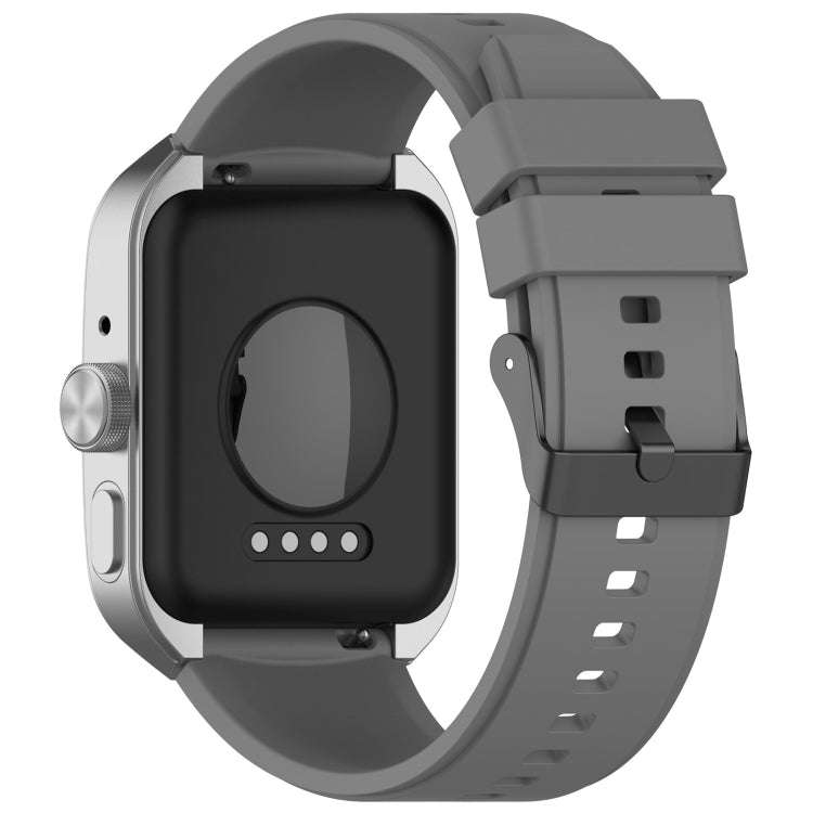 For OPPO Watch 4 Pro 22mm Solid Color Silicone Watch Band(Gray)