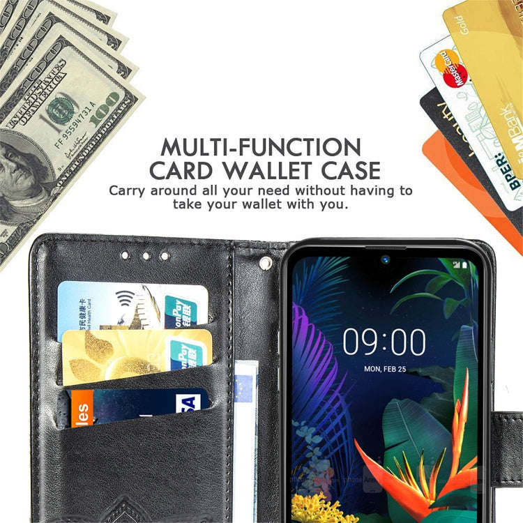 Butterfly Love Flowers Embossing Horizontal Flip Leather Case for LG K50 , with Holder & Card Slo...