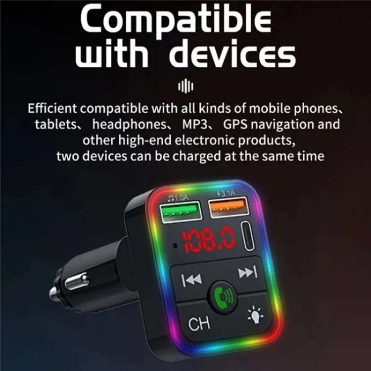 P2 Dual USB Port Cigarette Lighter Car Charger Support Bluetooth Hands Free Calling Car Player Ch...
