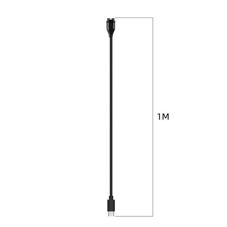 For Garmin Venu 3 Type-C Port 1m Smart Watch Charging Cable(Black)