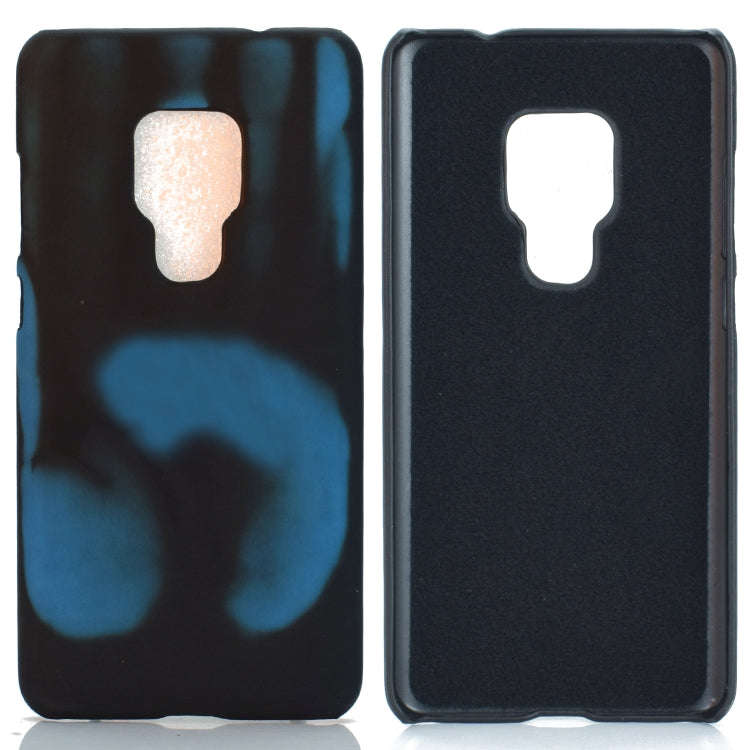 Paste Skin + PC Thermal Sensor Discoloration Case for Huawei Mate 20(Black blue)