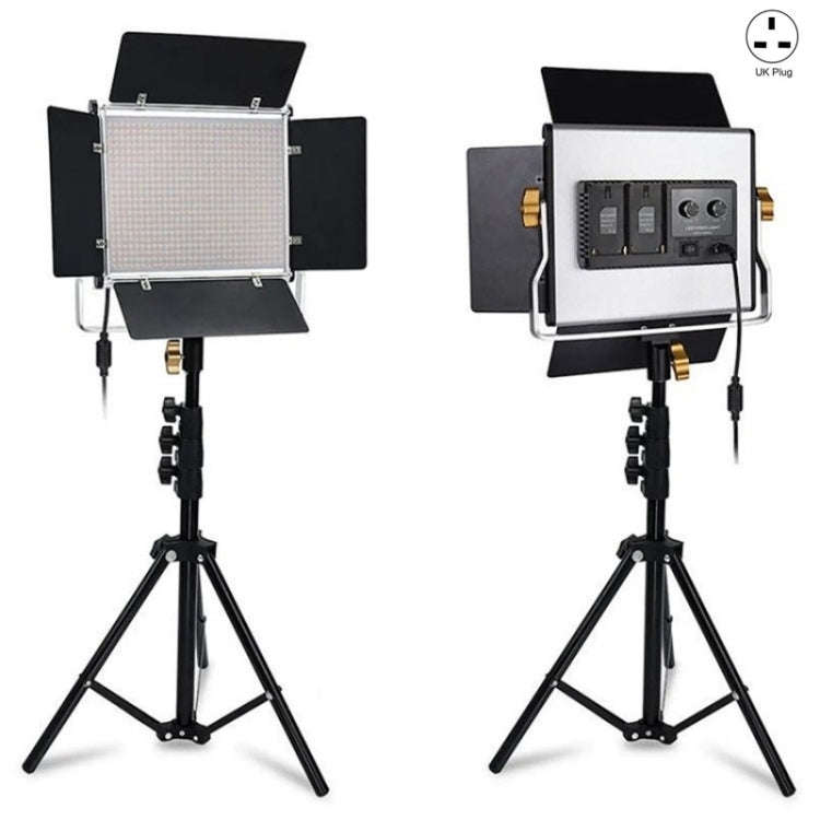 VLOGLITE W660S For Video Film Recording 3200-6500K Lighting LED Video Light with Tripod, Plug:UK ...