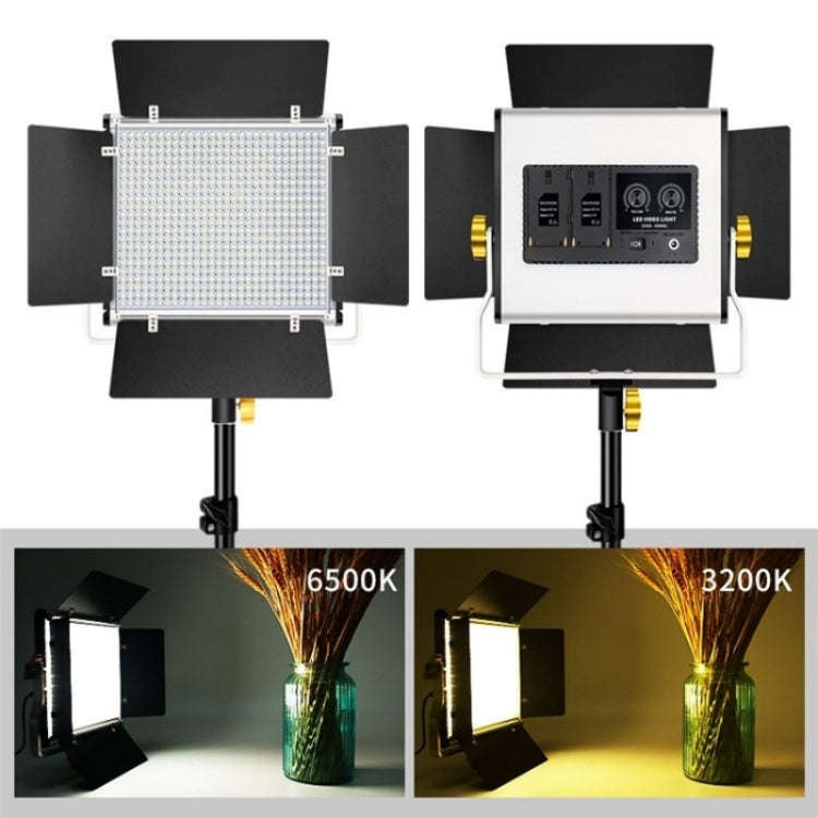 VLOGLITE W660S For Video Film Recording 3200-6500K Lighting LED Video Light with Tripod, Plug:UK ...