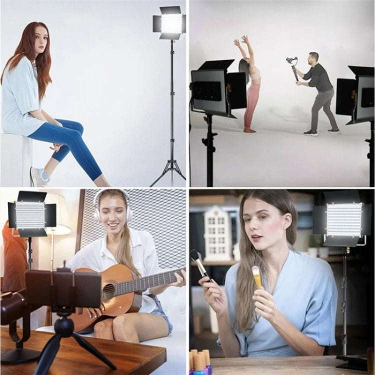 VLOGLITE W660S For Video Film Recording 3200-6500K Lighting LED Video Light with Tripod, Plug:UK ...