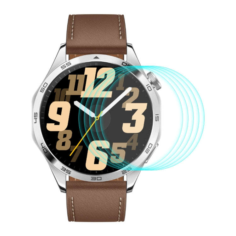 For Huawei Watch GT 4 46mm 5pcs ENKAY Hat-Prince 0.2mm 9H Tempered Glass Screen Protector Watch Film